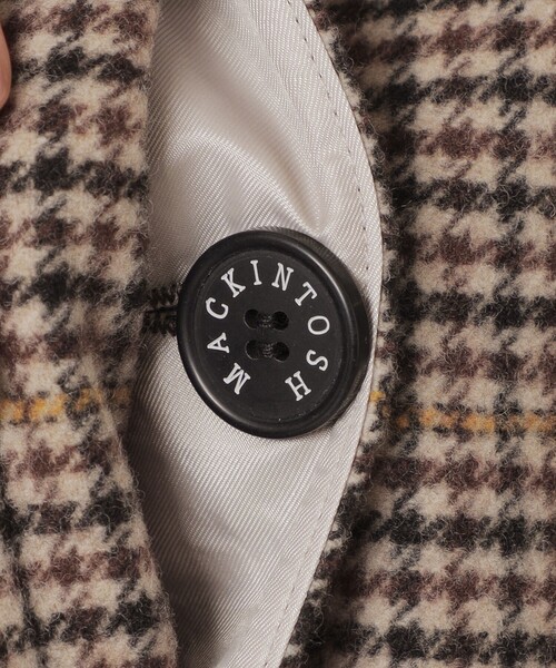 MACKINTOSH ウールメルトン チェック柄 ステンカラーコート MACKINTOSH ウールメルトン チェック柄 ステンカラーコート