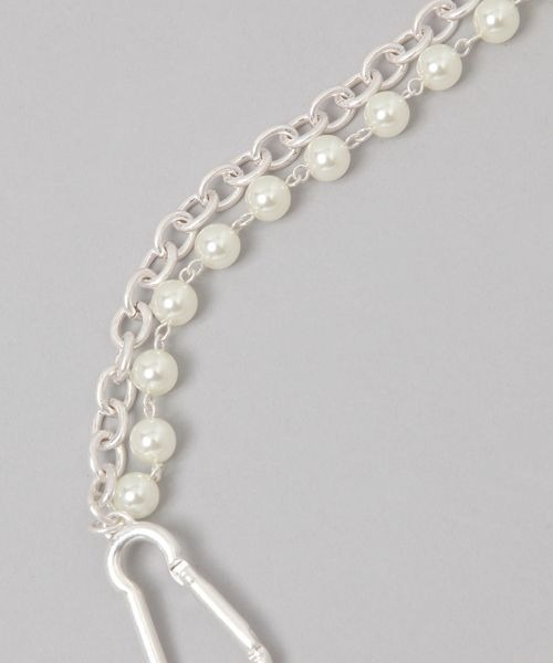 JEANASIS(ジーナシス)の「Yラインパールチェーンネックレス/152494(ネックレス・レディース・シルバー系その他/シルバー・FREE)」の3枚目の写真