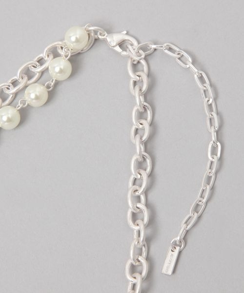 JEANASIS(ジーナシス)の「Yラインパールチェーンネックレス/152494(ネックレス・レディース・シルバー系その他/シルバー・FREE)」の6枚目の写真