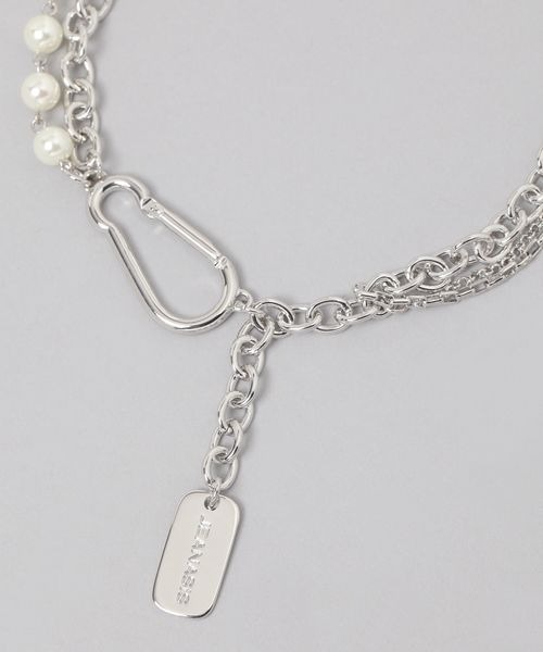 JEANASIS(ジーナシス)の「Yラインパールチェーンネックレス/152494(ネックレス・レディース・シルバー系その他/シルバー・FREE)」の7枚目の写真
