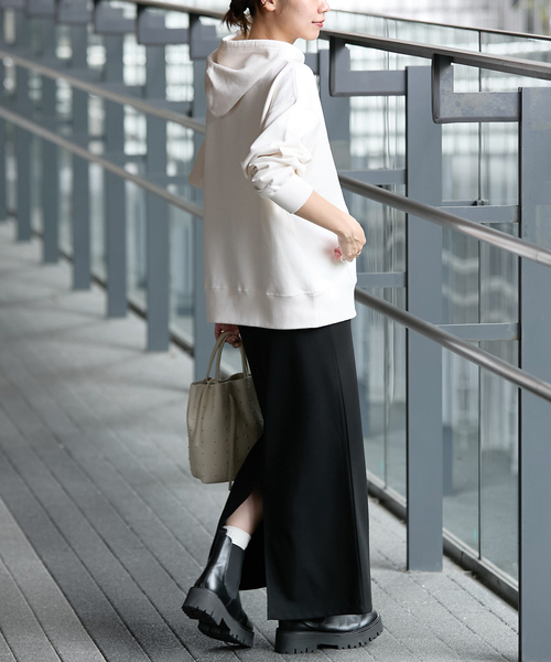 JOURNAL STANDARD relume（ジャーナルスタンダード　レリューム）の「ロゴプリントフーディースウェット（パーカー・レディース・ブラックミックス/ホワイト系その他・FREE）」の16枚目の写真