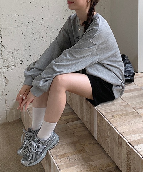aimoha（アイモハ）の「文字刺繍スウェット（スウェット・レディース・グレー/ブラック・FREE）」の21枚目の写真