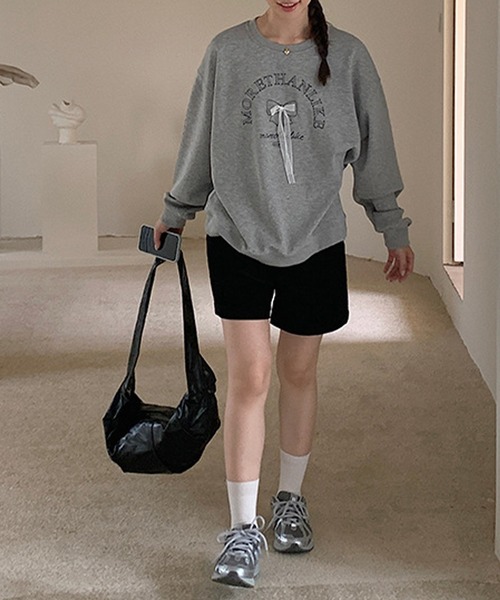 aimoha（アイモハ）の「文字刺繍スウェット（スウェット・レディース・グレー/ブラック・FREE）」の16枚目の写真