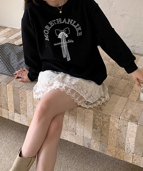 aimoha（アイモハ）の「文字刺繍スウェット（スウェット・レディース・グレー/ブラック・FREE）」の15枚目の写真