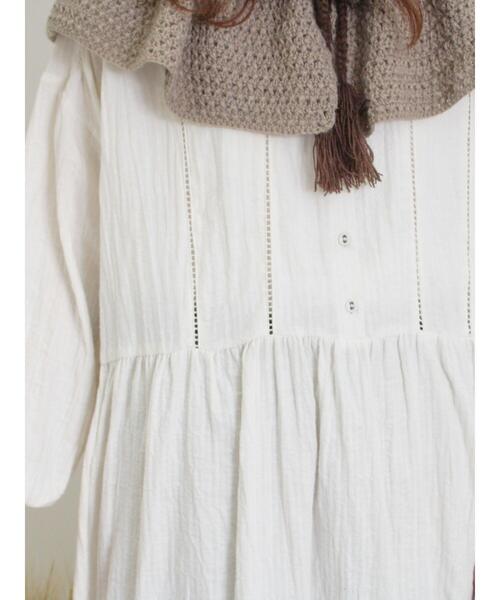 Samansa Mos2（サマンサ モスモス）の「【抗菌防臭】柄アソートふんわりチュニック（チュニック・レディース・ネイビー/ベージュ/オフホワイト/ブルー・F）」の11枚目の写真