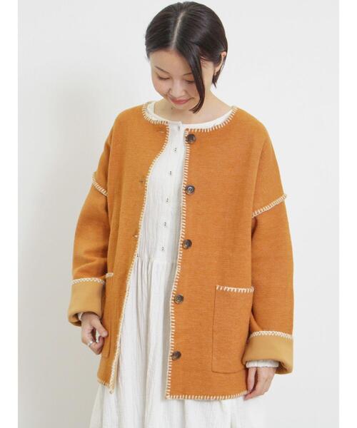 Samansa Mos2（サマンサ モスモス）の「【抗菌防臭】柄アソートふんわりチュニック（チュニック・レディース・ネイビー/ベージュ/オフホワイト/ブルー・F）」の17枚目の写真