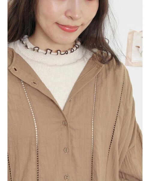 Samansa Mos2（サマンサ モスモス）の「【抗菌防臭】柄アソートふんわりチュニック（チュニック・レディース・ネイビー/ベージュ/オフホワイト/ブルー・F）」の21枚目の写真