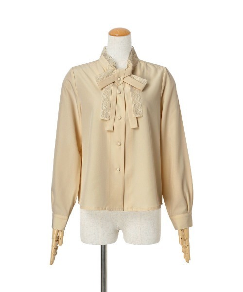 F i.n.t（フィント）の「レースレイヤードボウタイブラウス/fint（シャツ/ブラウス・レディース・オフホワイト/クリーム・FREE）」の8枚目の写真