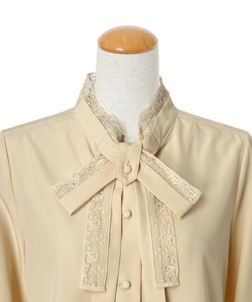 F i.n.t（フィント）の「レースレイヤードボウタイブラウス/fint（シャツ/ブラウス・レディース・オフホワイト/クリーム・FREE）」の11枚目の写真