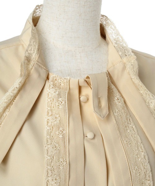 F i.n.t（フィント）の「レースレイヤードボウタイブラウス/fint（シャツ/ブラウス・レディース・オフホワイト/クリーム・FREE）」の14枚目の写真