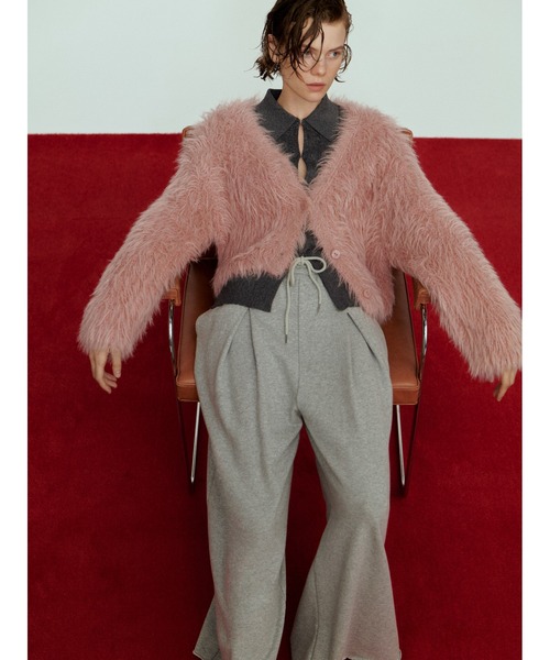 FRAY I.D（フレイアイディー）の「スウェットタックワイドパンツ（スウェットパンツ・レディース・グレー/ブラック・0/1）」の2枚目の写真