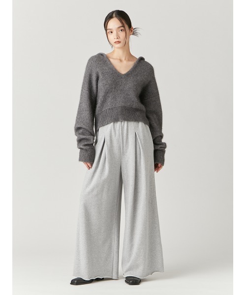 FRAY I.D（フレイアイディー）の「スウェットタックワイドパンツ（スウェットパンツ・レディース・グレー/ブラック・0/1）」の19枚目の写真