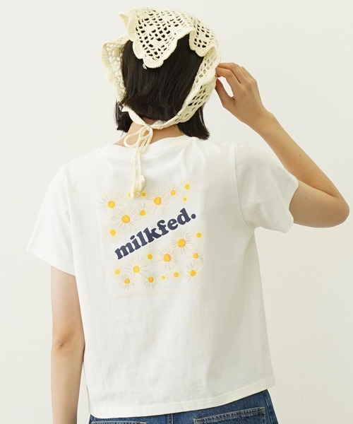 MILKFED.（ミルクフェド）の「DAISY AND LOGO COMPACT S/S TEE（Tシャツ/カットソー・レディース・アッシュ/ホワイト/チャコール・S/M）」の20枚目の写真