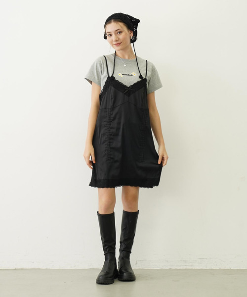 MILKFED.（ミルクフェド）の「DAISY AND LOGO COMPACT S/S TEE（Tシャツ/カットソー・レディース・アッシュ/ホワイト/チャコール・S/M）」の12枚目の写真