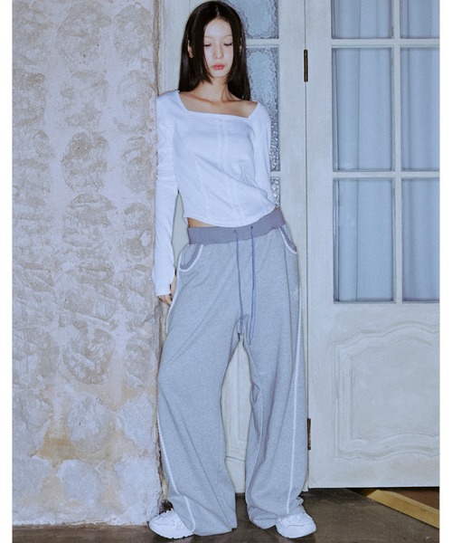tシャツ A'GEM/9 × .kom 「NIIER NOR/ニア ノア」 BINDING SLIM L/S TEE/バインディング スリム長袖カット NIIER NOR tシャツ A'GEM/9 × .kom 「NIIER NOR/ニア ノア