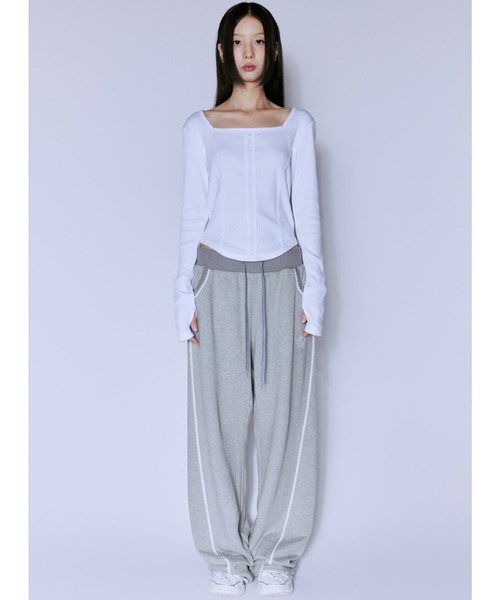 A'GEM/9 × .kom 『NIIER NOR/ニア ノア』 BINDING SLIM L/S TEE