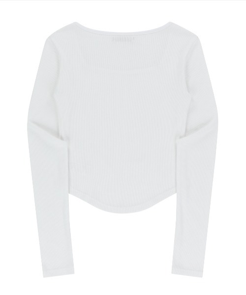 NIIER NOR(ニアノア)の「A'GEM/9 × .kom 『NIIER NOR/ニア ノア』 BINDING SLIM L/S TEE/バインディング スリム長袖カットソー(Tシャツ/カットソー・レディース・グレー/ホワイト・FREE)」の12枚目の写真