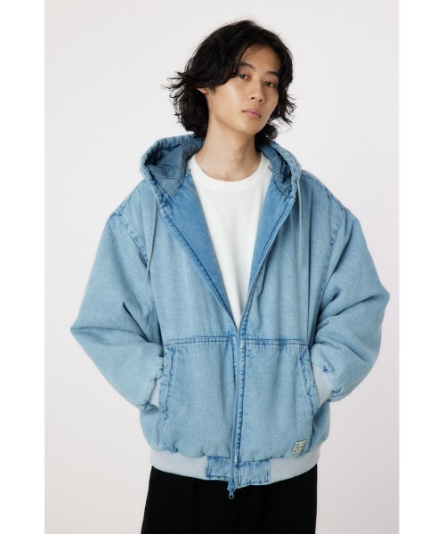 RODEO CROWNS WIDE BOWL（ロデオクラウンズワイドボウル）の「duck hooded ジャケット（ダウンジャケット/コート・メンズ・キャメル/ライトブルー/ブラック・MEDIUM/LARGE）」の2枚目の写真