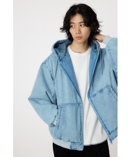 RODEO CROWNS WIDE BOWL（ロデオクラウンズワイドボウル）の「duck hooded ジャケット（ダウンジャケット/コート・メンズ・キャメル/ライトブルー/ブラック・MEDIUM/LARGE）」の4枚目の写真