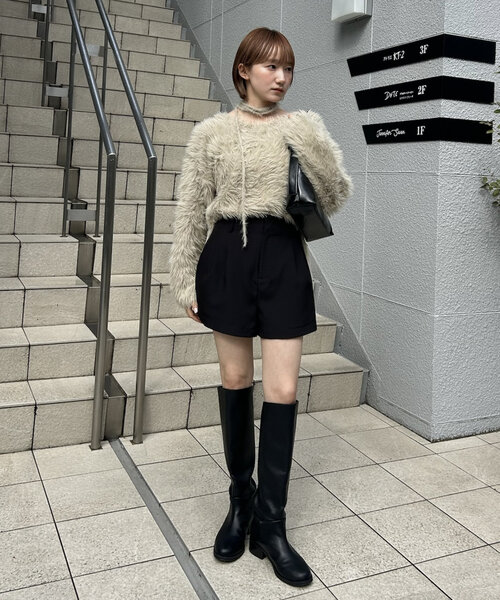 mline（エムライン）の「[mline]チョーカーシャギーニット（ニット/セーター・レディース・ブラック/アイボリー/ベージュ・FREE）」の20枚目の写真