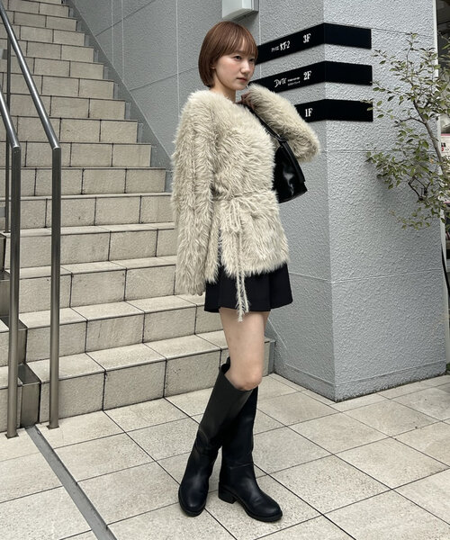mline（エムライン）の「[mline]チョーカーシャギーニット（ニット/セーター・レディース・ブラック/アイボリー/ベージュ・FREE）」の21枚目の写真