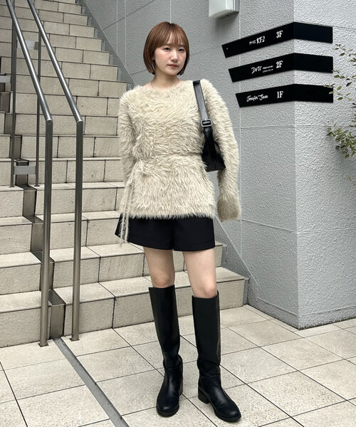 mline（エムライン）の「[mline]チョーカーシャギーニット（ニット/セーター・レディース・ブラック/アイボリー/ベージュ・FREE）」の22枚目の写真