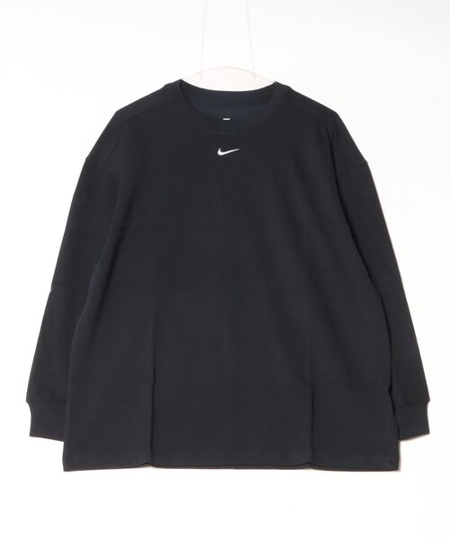 NIKE（ナイキ）の「ナイキ NIKE AS W NSW ESSNTL OS LS TEE（Tシャツ/カットソー・レディース・ブラック/ダークグリーン/オフホワイト・M/L）」の13枚目の写真