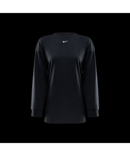 NIKE（ナイキ）の「ナイキ NIKE AS W NSW ESSNTL OS LS TEE（Tシャツ/カットソー・レディース・ブラック/ダークグリーン/オフホワイト・M/L）」の8枚目の写真