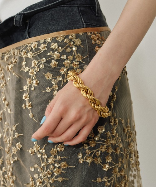 ゴールド ツイストチェーン ブレスレット