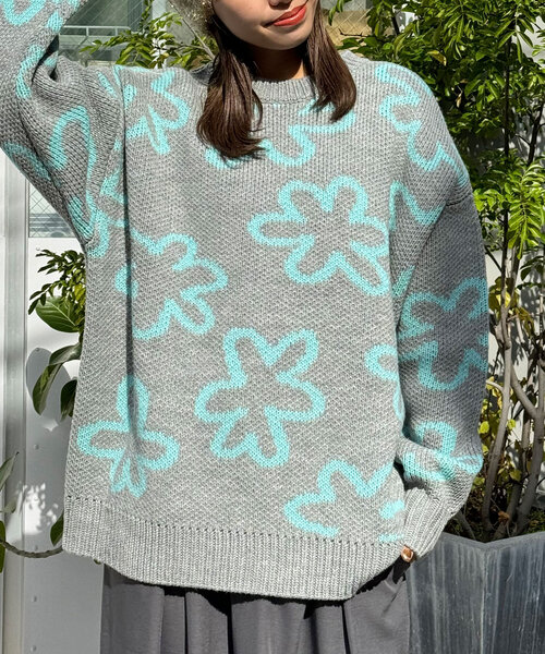 CIAOPANIC（チャオパニック）の「ハンドライクフラワーニット（ニット