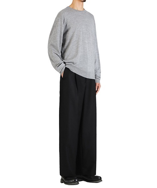 marka（マーカ）の「marka / マーカ : DANISH ARMY TROUSERS - 2/60 WOOL FLANNEL - : M24D-06PT01C[COR]（その他パンツ・メンズ・ブラック・2(M)）」の10枚目の写真