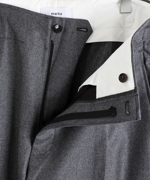 marka（マーカ）の「marka / マーカ : DANISH ARMY TROUSERS - 2/60 WOOL FLANNEL - : M24D-06PT01C[COR]（その他パンツ・メンズ・ブラック・2(M)）」の12枚目の写真