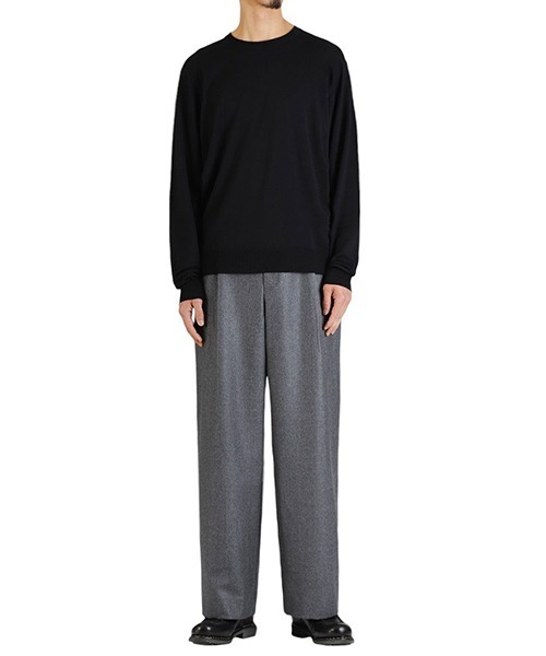marka（マーカ）の「marka / マーカ : DANISH ARMY TROUSERS - 2/60 WOOL FLANNEL - : M24D-06PT01C[COR]（その他パンツ・メンズ・ブラック・2(M)）」の19枚目の写真