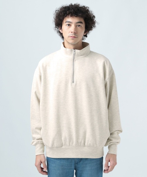 BAYFLOW(ベイフロー)の「スタンドジッププルオーバー(Tシャツ/カットソー・メンズ・オフホワイト/ブラック・MEDIUM/LARGE)」の5枚目の写真