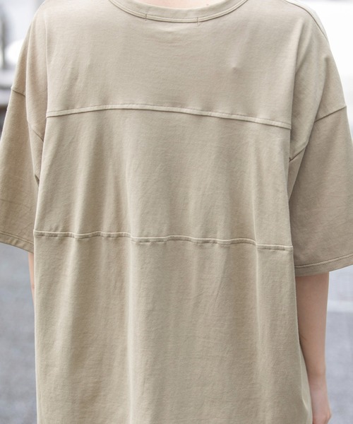 tシャツ Tシャツ Munich（ミューニック）スライバーニット×裏毛ドッキングラウンドヘムプルオーバー レディース Munich tシャツ Tシャツ Munich（ミューニック）スライバー