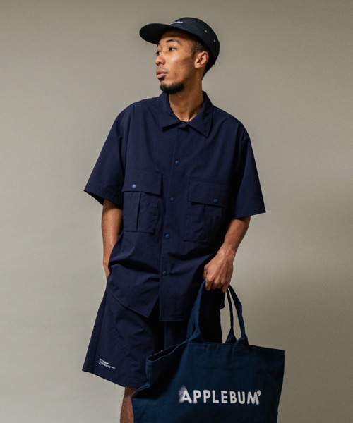 APPLEBUM（アップルバム）の「Phisical Training S/S Shirt（シャツ/ブラウス・メンズ・ネイビー/ライトグリーン/ブラック・MEDIUM/LARGE/X-LARGE）」の3枚目の写真