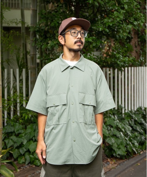 APPLEBUM（アップルバム）の「Phisical Training S/S Shirt（シャツ/ブラウス・メンズ・ネイビー/ライトグリーン/ブラック・MEDIUM/LARGE/X-LARGE）」の19枚目の写真