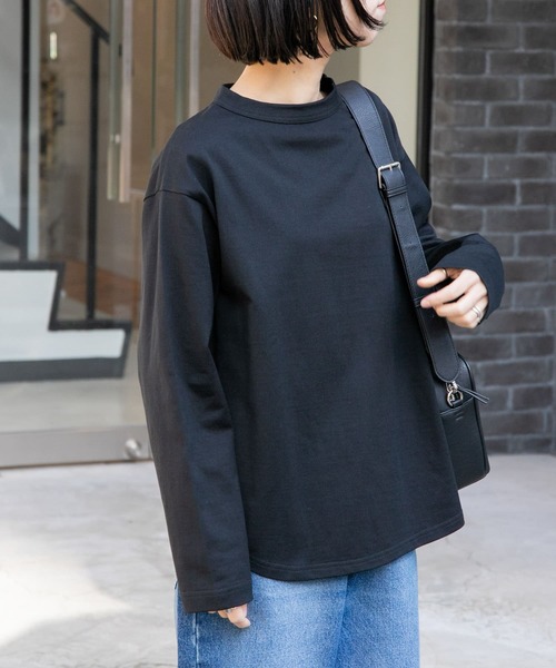 FORK&SPOON(フォークアンドスプーン)の「FORK&SPOON ボトルネックロングスリーブTシャツ(Tシャツ/カットソー・レディース・ブラック/ホワイト系その他/オフホワイト・1)」の11枚目の写真