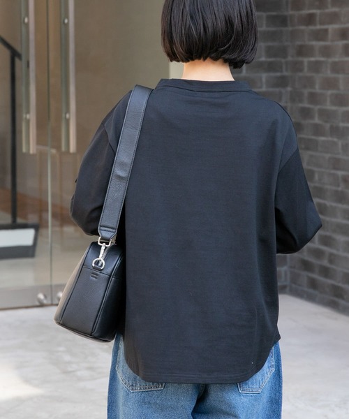 FORK&SPOON(フォークアンドスプーン)の「FORK&SPOON ボトルネックロングスリーブTシャツ(Tシャツ/カットソー・レディース・ブラック/ホワイト系その他/オフホワイト・1)」の13枚目の写真