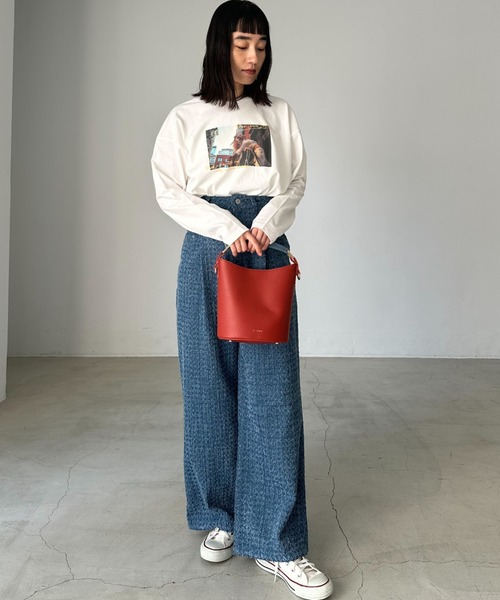 Doux archives（ドゥアルシーヴ）の「フォトプリントロンTee（Tシャツ/カットソー・レディース・オフホワイト/ホワイト/杢グレー・FREE）」の13枚目の写真