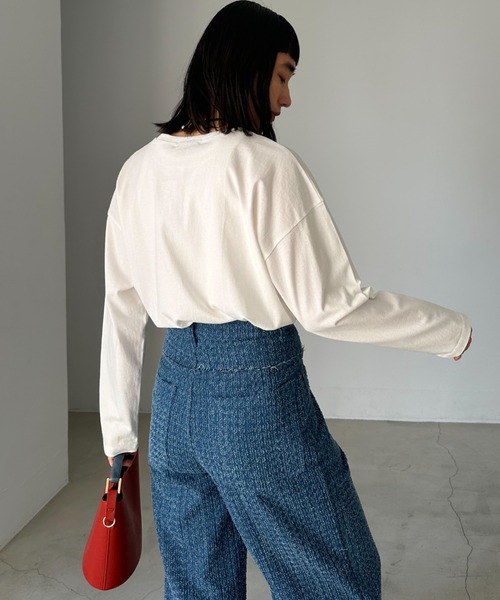 Doux archives（ドゥアルシーヴ）の「フォトプリントロンTee（Tシャツ/カットソー・レディース・オフホワイト/ホワイト/杢グレー・FREE）」の6枚目の写真