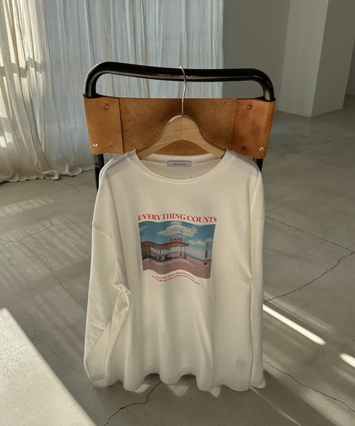 Doux archives（ドゥアルシーヴ）の「フォトプリントロンTee（Tシャツ/カットソー・レディース・オフホワイト/ホワイト/杢グレー・FREE）」の19枚目の写真