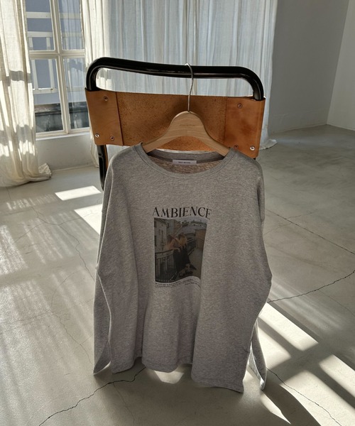 Doux archives（ドゥアルシーヴ）の「フォトプリントロンTee（Tシャツ/カットソー・レディース・オフホワイト/ホワイト/杢グレー・FREE）」の18枚目の写真