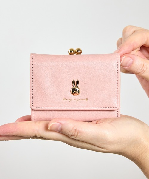 SUNNYSIDE サニーサイド：うさぎ がま口3つ折ミニ財布（財布