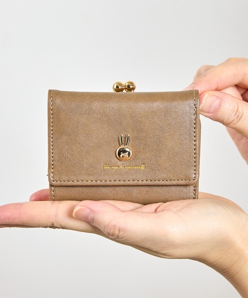 SUNNYSIDE サニーサイド：うさぎ がま口3つ折ミニ財布（財布