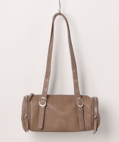 an meets zakka(アンミツザッカ)の「an meets zakka 合成皮革サークルショルダーミニボストンバッグ(ボストンバッグ・レディース・モカ/ブラック・ONESIZE)」の14枚目の写真