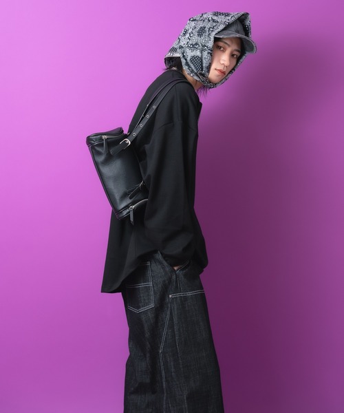 an meets zakka(アンミツザッカ)の「an meets zakka 合成皮革サークルショルダーミニボストンバッグ(ボストンバッグ・レディース・モカ/ブラック・ONESIZE)」の7枚目の写真
