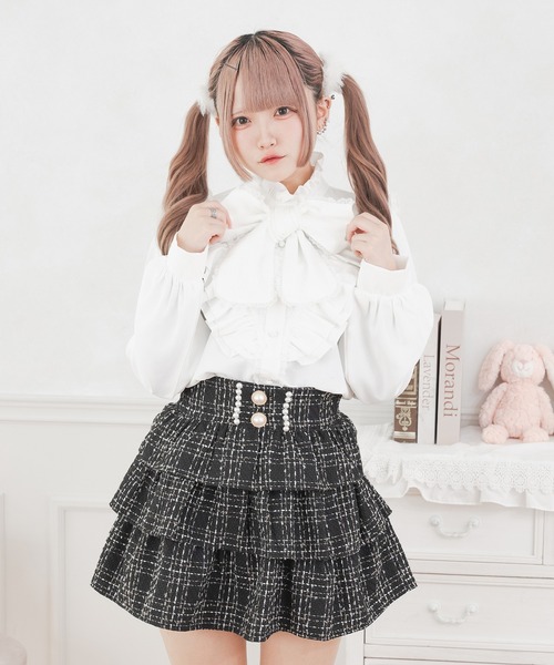 Pal elfy（パルエルフィー）の「レースボウタイブラウス（シャツ