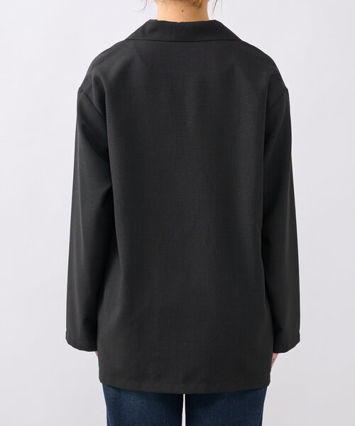 un dix cors（アンディコール）の「リネンタッチテーラードジャケット（テーラードジャケット・レディース・ライトベージュ/ブラック・FREE）」の15枚目の写真