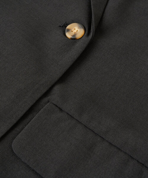 un dix cors（アンディコール）の「リネンタッチテーラードジャケット（テーラードジャケット・レディース・ライトベージュ/ブラック・FREE）」の18枚目の写真